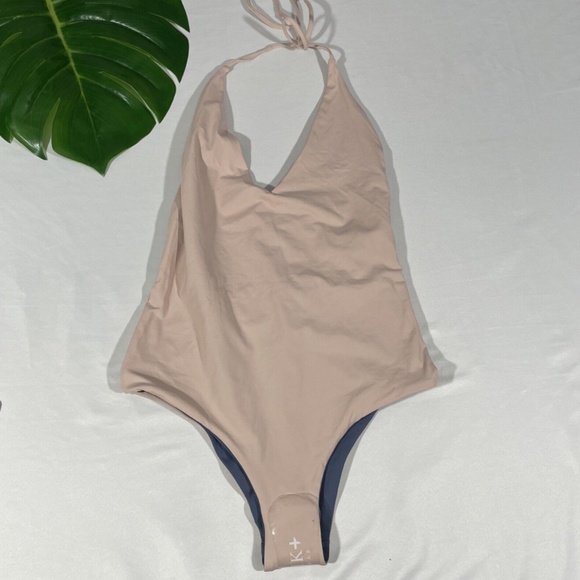 NWT Tavik [ Small ] Chase Plunge‎ Colorblock One Piece Swimsuit Muted Indigo - Picture 10 of 12